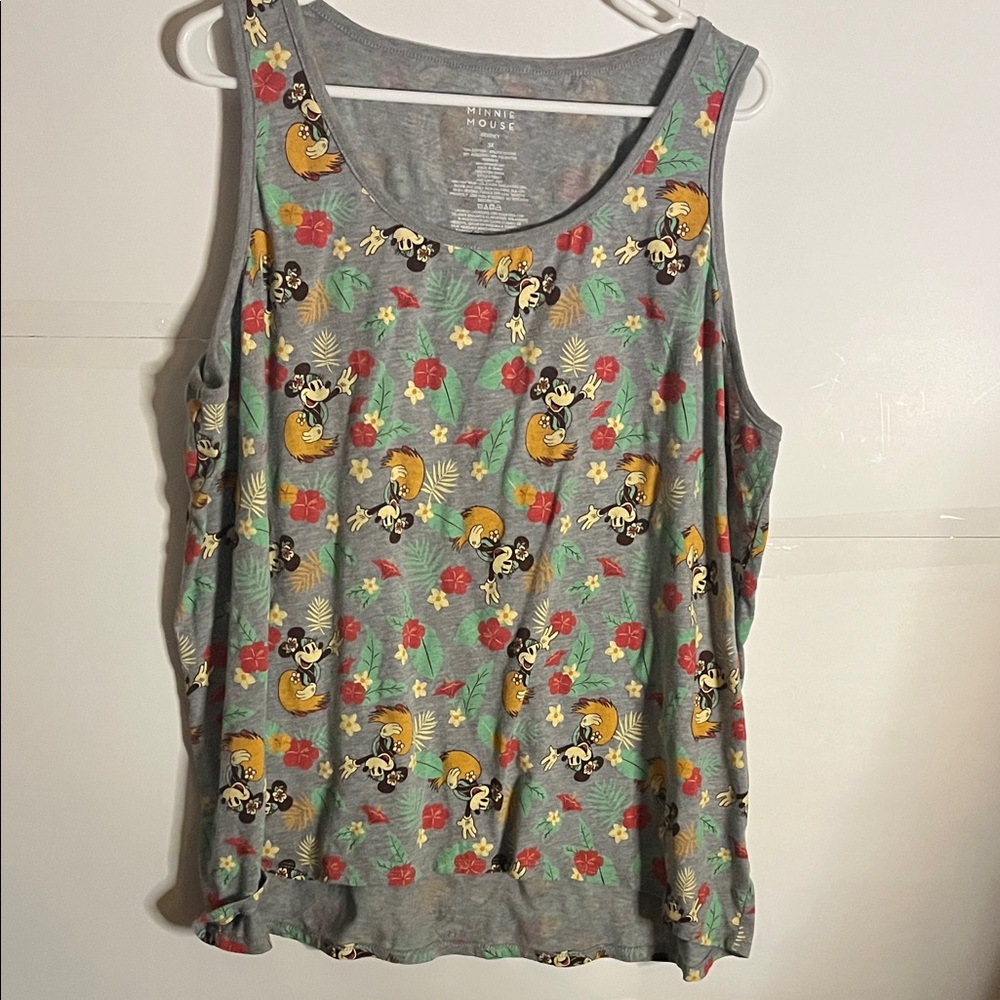 😄Minnie hula dancing plus size tank Disney 3X